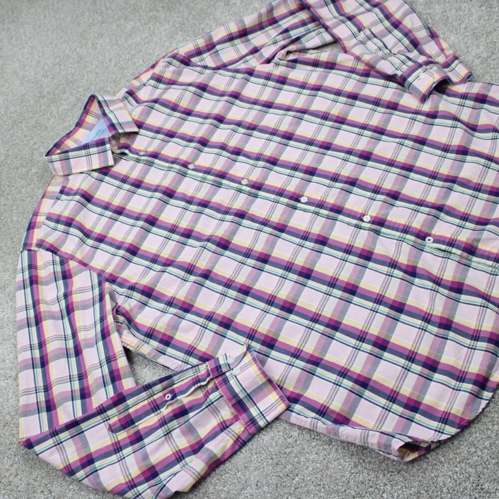 Banana Republic‎ Shirt Mens 2XL XXL Luxe Stretch Poplin Camden Standard Fit L/S
